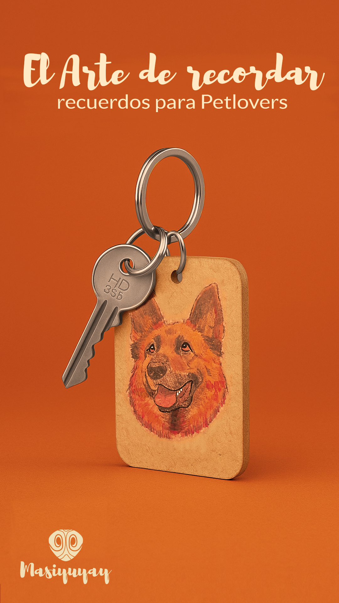 LLAVERO ARTESANAL, para llevar a tu amigo fiel siempre contigo!